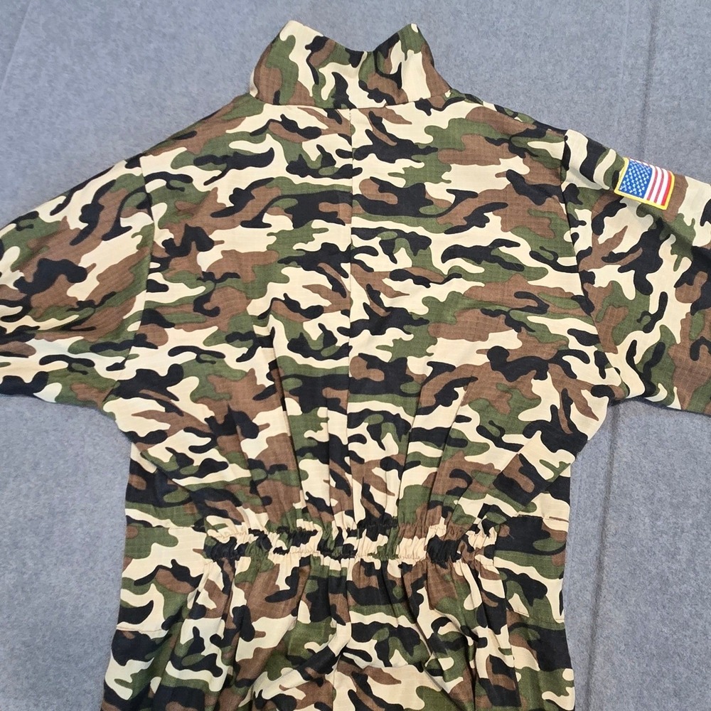 Underwraps Halloween Camouflage Coverall American Flag Costume OS GI Joe Pilot